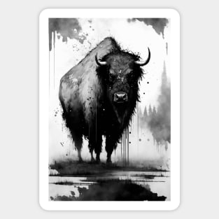 Ink Buffalo Painting Sticker